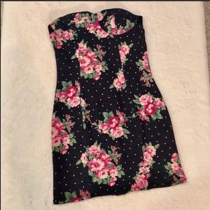 Love Culture Denim Look Strapless Dress Jrs Med